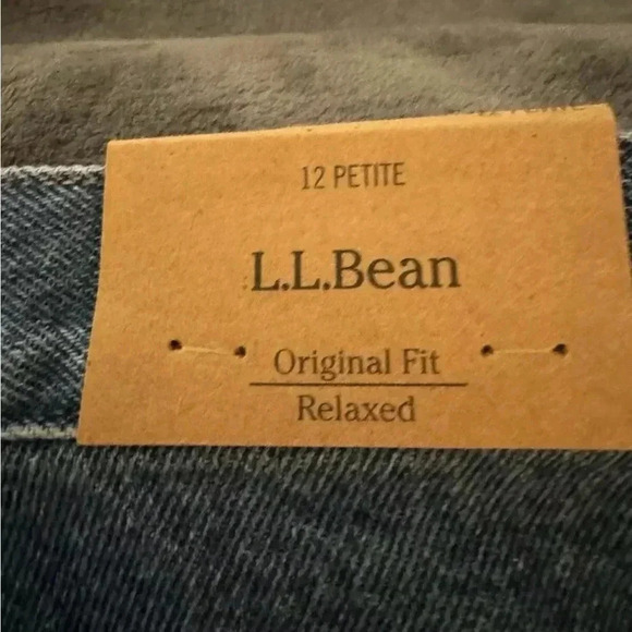 NWT L.L. Bean women’s petite thermal insulated jeans size 12 NWT - Picture 7 of 7